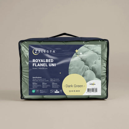 Zelesta Flanelle Uni - Vert Foncé