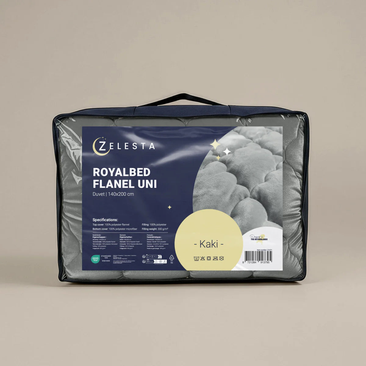 Zelesta Flanelle Uni - Kaki