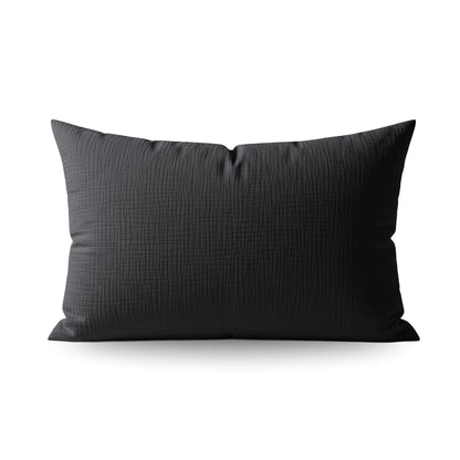 Zelesta Japandibed Taies d'Oreiller Mousseline de Coton - Set de 2 - Anthracite