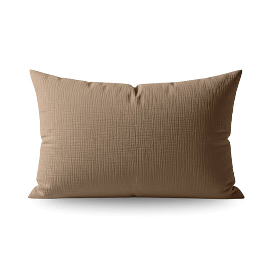 Zelesta Japandibed Taies d'Oreiller Mousseline de Coton - Set de 2 - Marron