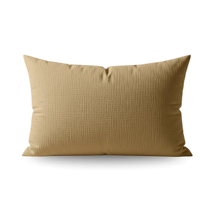 Zelesta Japandibed Taies d'Oreiller Mousseline de Coton - Set de 2 - Ocre