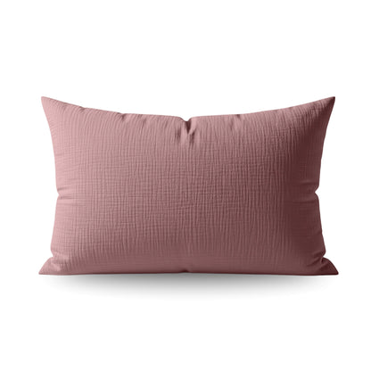 Zelesta Japandibed Taies d'Oreiller Mousseline de Coton - Set de 2 - Vieux Rose