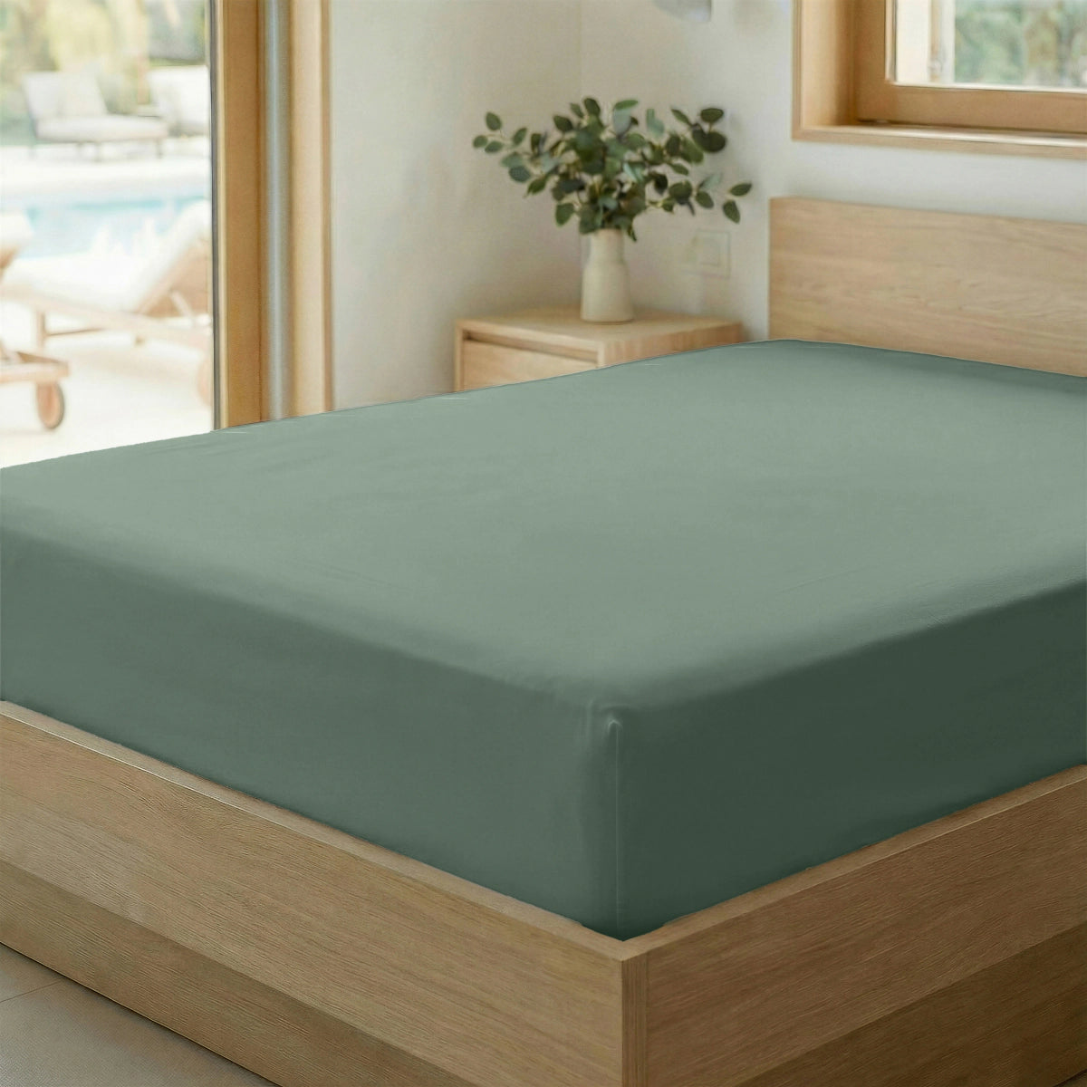 Zelesta Spécial Fraîcheur Sereine Drap-Housse - Vert Sauge