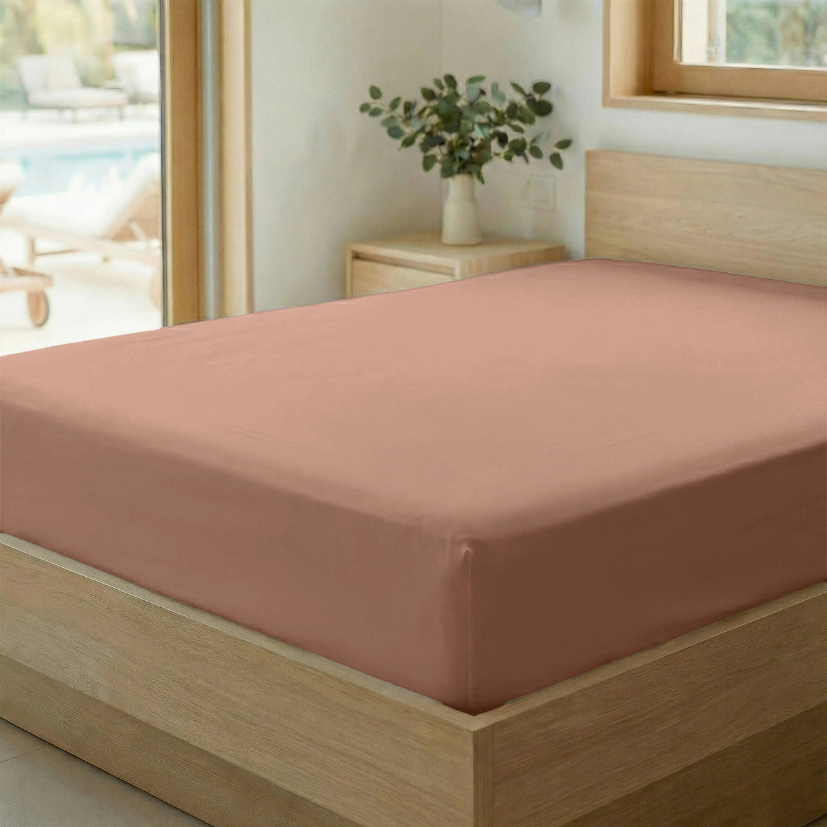 Zelesta Spécial Fraîcheur Sereine Drap-Housse - Rose Terracotta