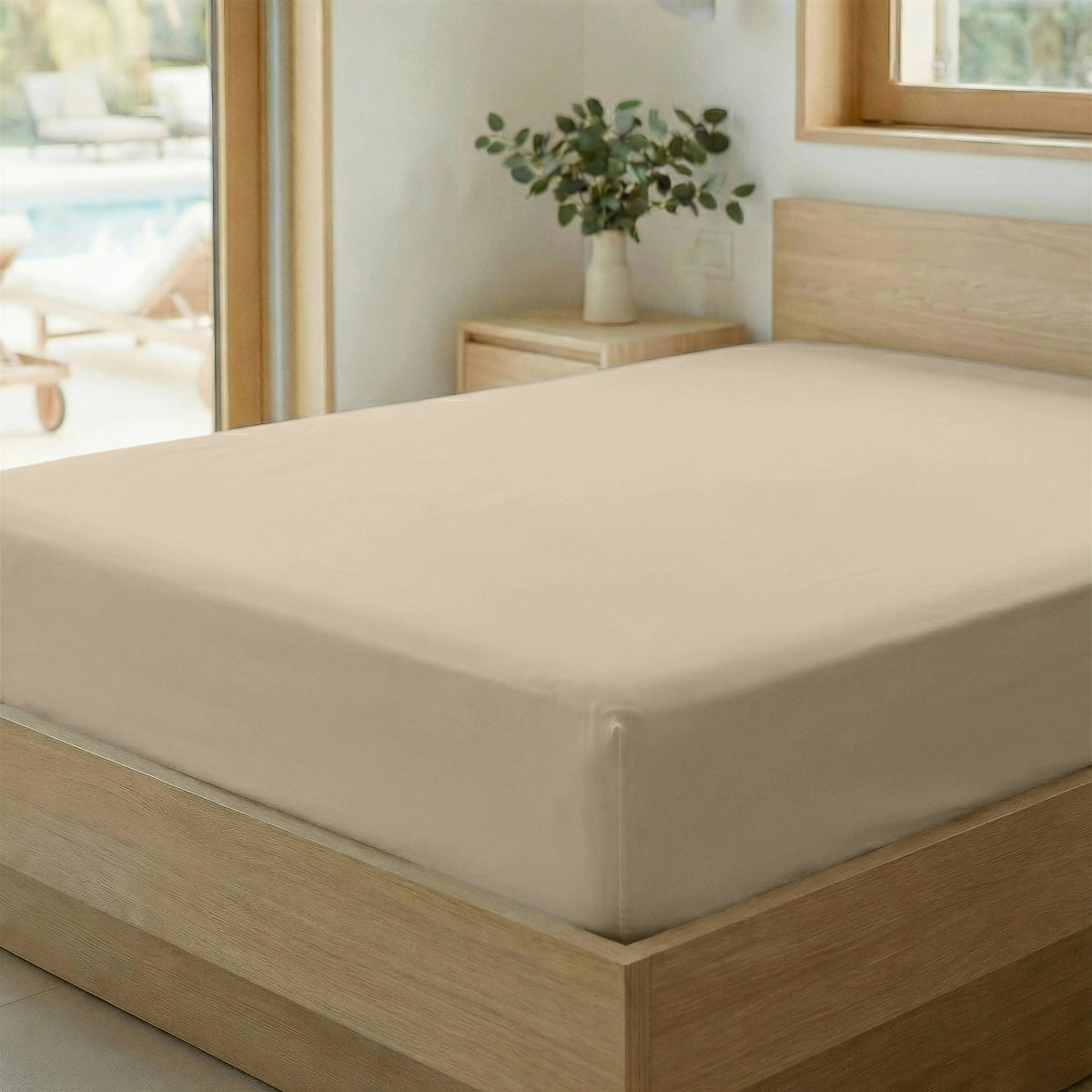 Zelesta Spécial Fraîcheur Sereine Drap-Housse - Sable