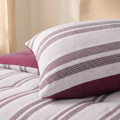 Zelesta Spécial Hampton Taies d'Oreiller - Set de 2 - Rouge Bordeaux