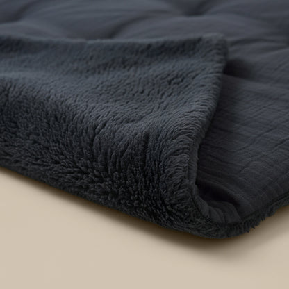 Zelesta Teddy Mousseline de Coton - Anthracite