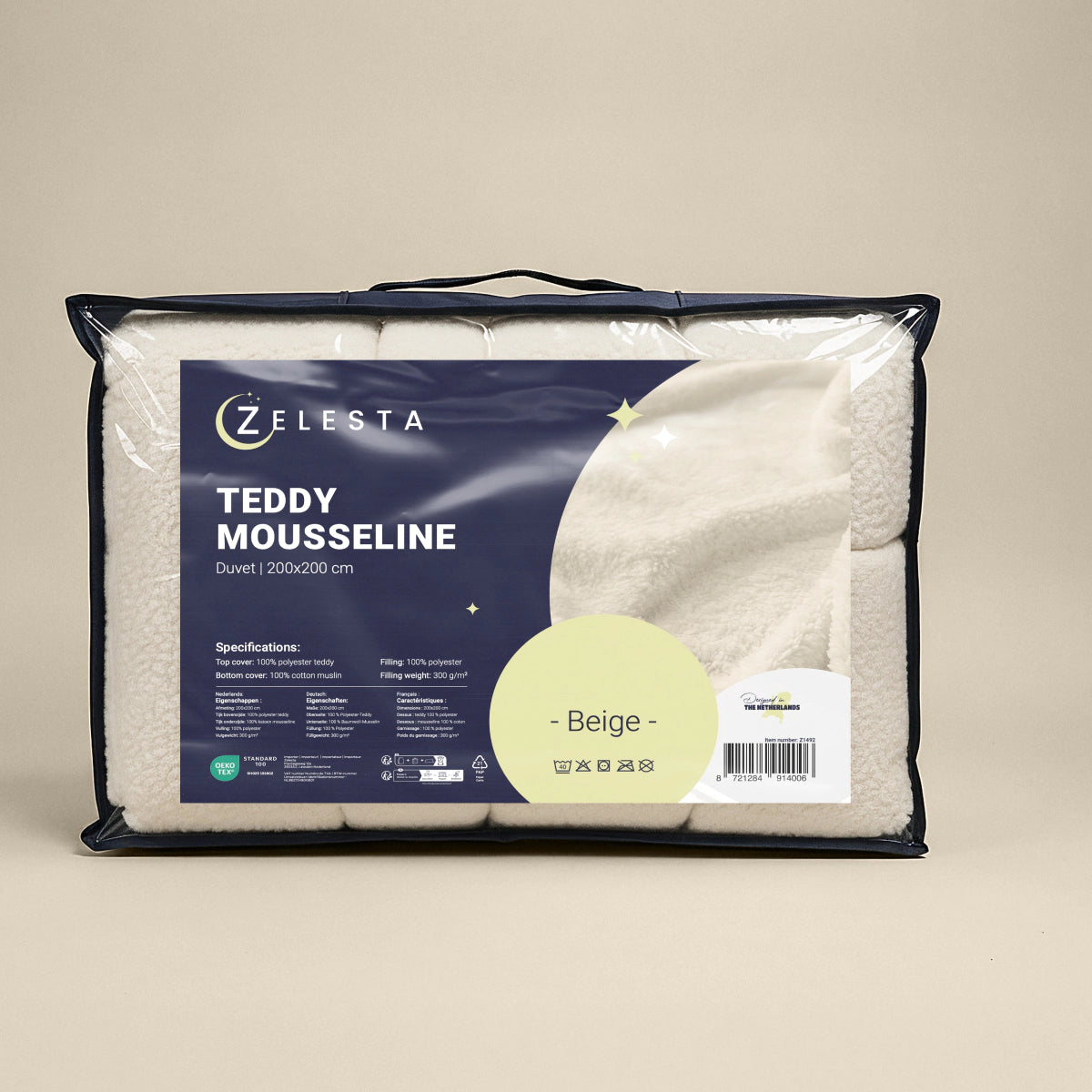 Zelesta Teddy Mousseline de Coton - Beige