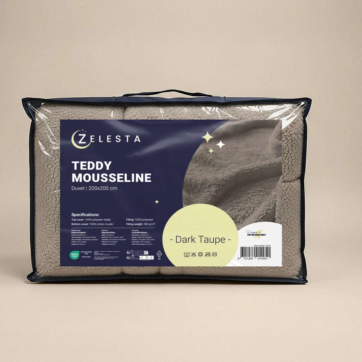 Zelesta Teddy Mousseline de Coton - Taupe