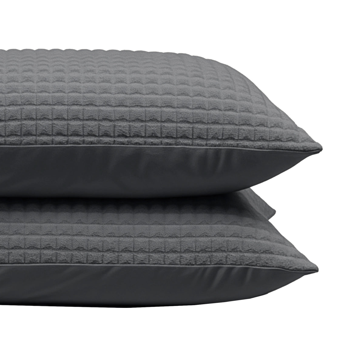 Zelesta Teddy Check Taies d'Oreiller - Anthracite