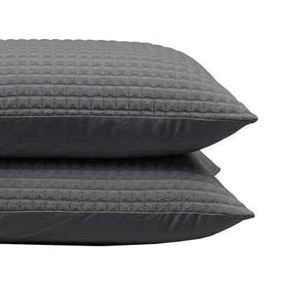 Zelesta Teddy Check Taies d'Oreiller - Anthracite