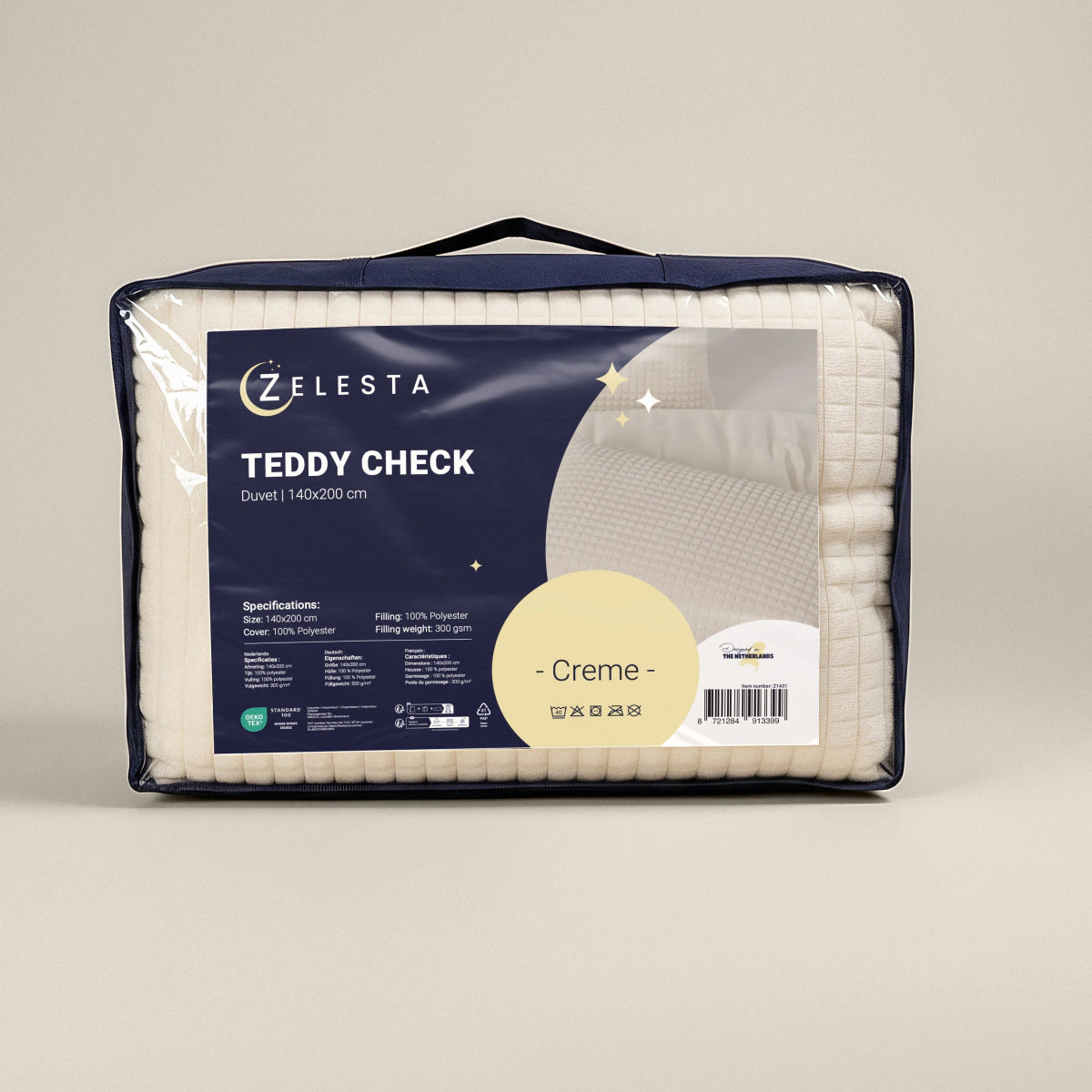 Zelesta Teddy Check - Crème