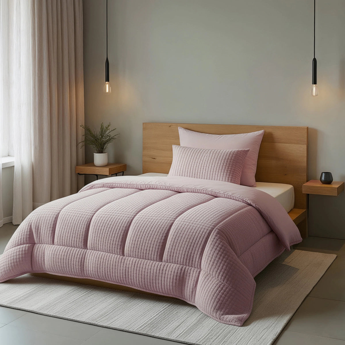 Zelesta Teddy Check - Vieux Rose