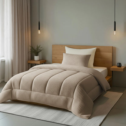 Zelesta Teddy Check - Taupe