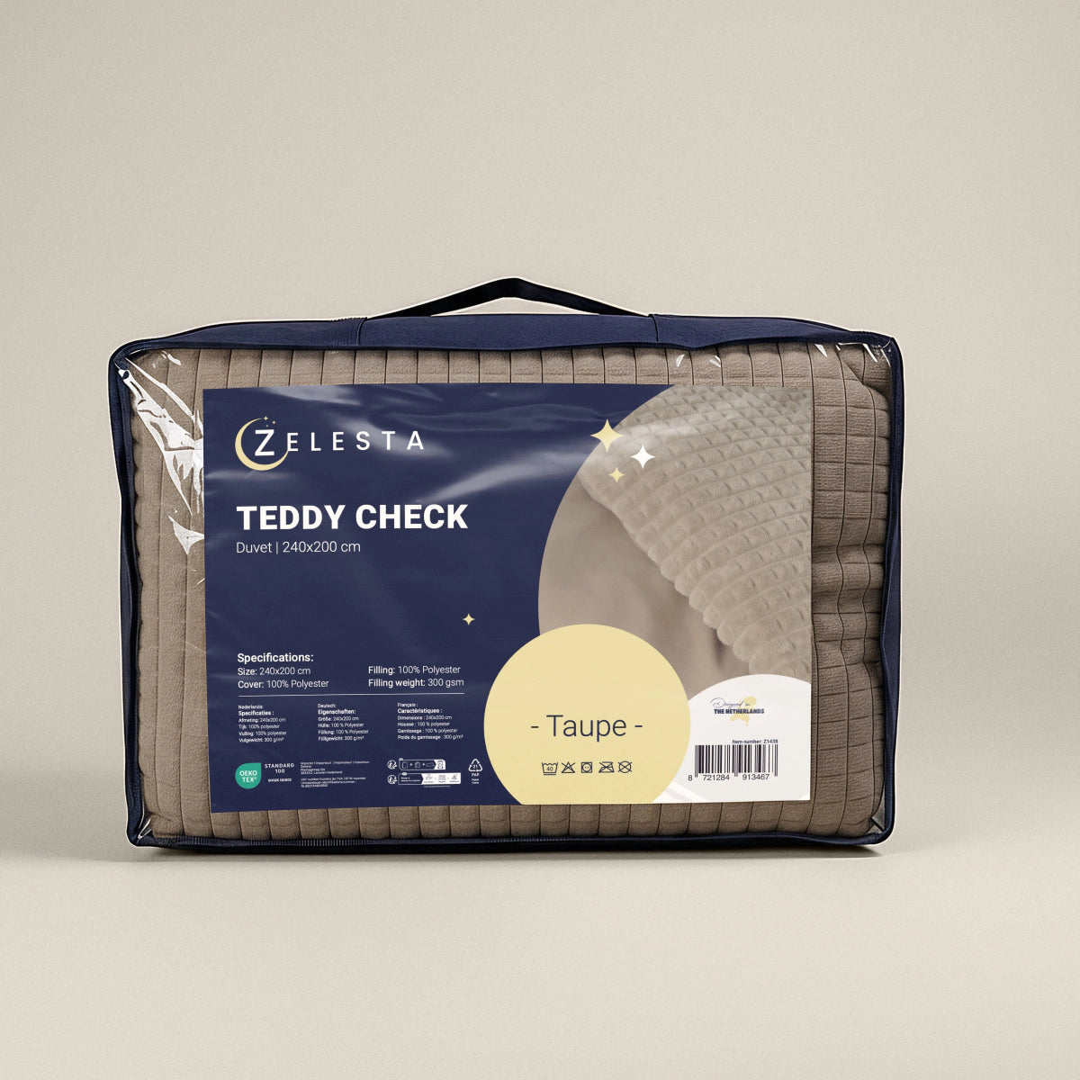 Zelesta Teddy Check - Taupe