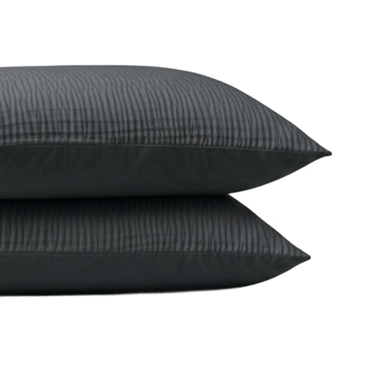 Zelesta Velvetbed Chic Taies d'Oreiller - Set de 2 - Anthracite