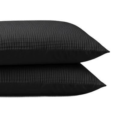 Zelesta Velvetbed Chic Taies d'Oreiller - Set de 2 - Noir