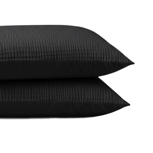 Zelesta Velvetbed Chic Taies d'Oreiller - Set de 2 - Noir
