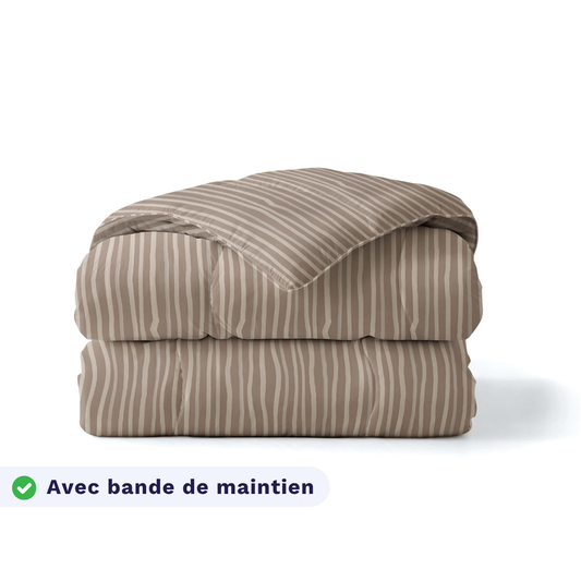 Zelesta Royalbed Coton - Rayures Marrons