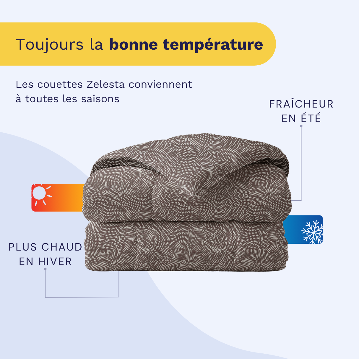 Zelesta Royalbed Coton - Marron Fauve
