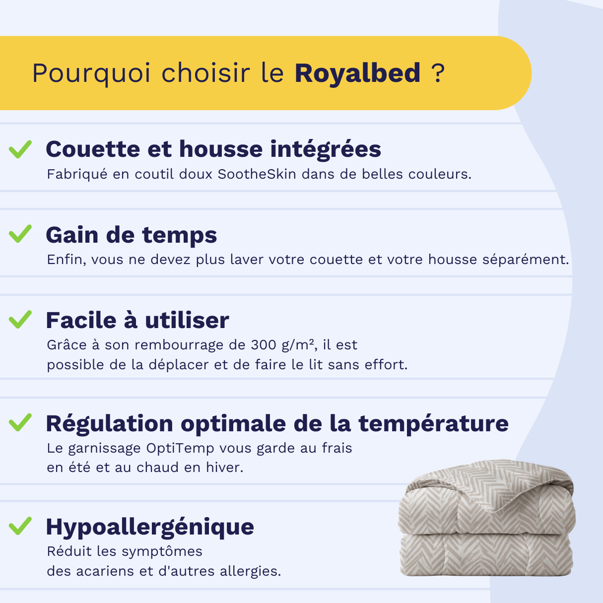Zelesta Royalbed Coton - Crème Naturelle