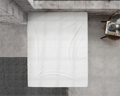 Drap-housse en flanelle Premium Blanc