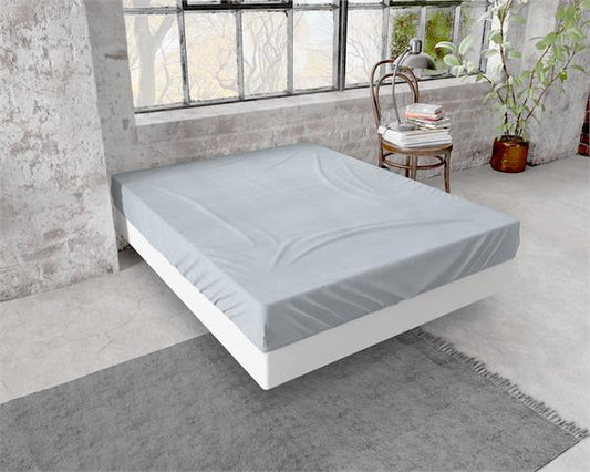 Drap-housse en flanelle Premium Gris