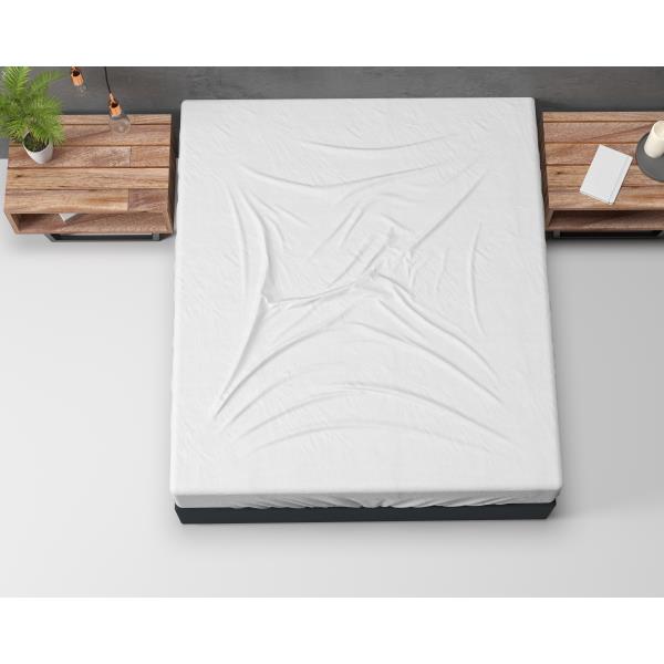 Drap-housse Basic Flanelle Blanc