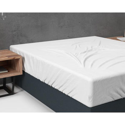 Drap-housse Basic Flanelle Blanc