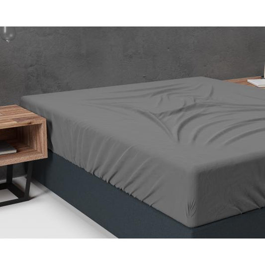 Drap-housse Basic Flanelle Anthracite