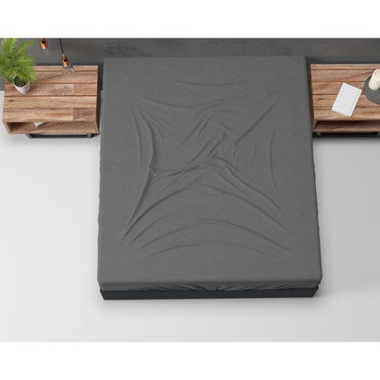 Drap-housse Basic Flanelle Anthracite