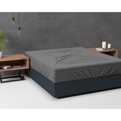 Drap-housse Basic Flanelle Anthracite