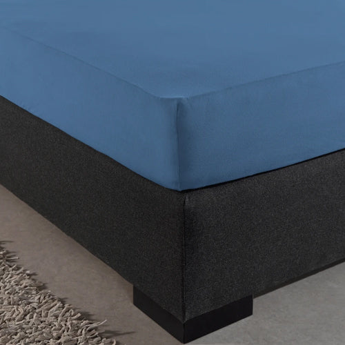 Drap-housse Double Jersey Bleu