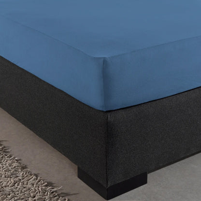 Drap-housse Double Jersey Bleu