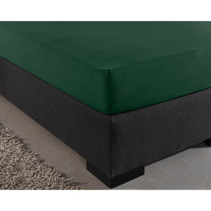 Drap-housse Simple Jersey Vert Botanique