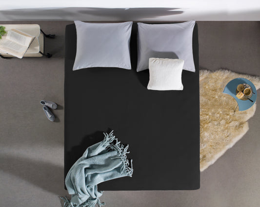Drap-housse Simple Jersey Noir